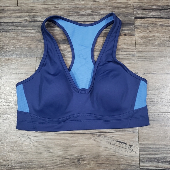 Victoria Secret Razorback Sports Bra Medium Blue Bra - Picture 2 of 3
